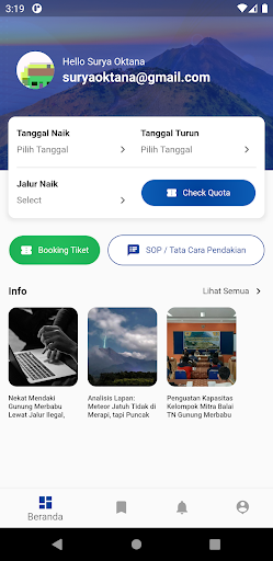 komputer Booking Online Merbabu