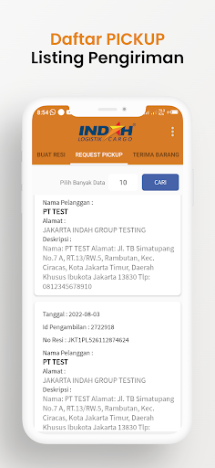 komputer Kurir Apps Indah Logistik