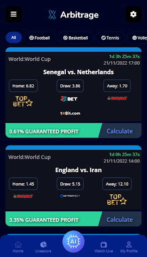 XBET.pro - Arbitrage Betting PC