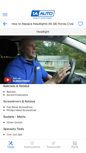1A Auto Repair Videos & Parts