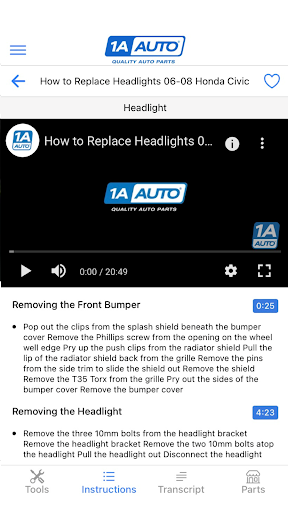1A Auto Repair Videos & Parts
