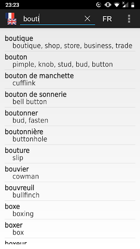 Dictionnaire Anglais-Français PC