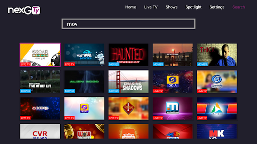 nexGTv for AndroidTV পিসি