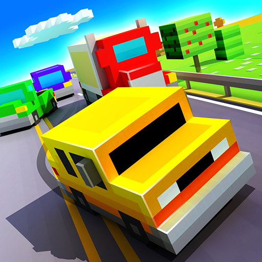 Blocky Highway: Traffic Racing الحاسوب