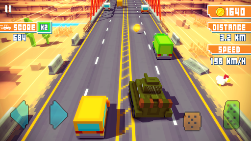 Blocky Highway: Traffic Racing الحاسوب