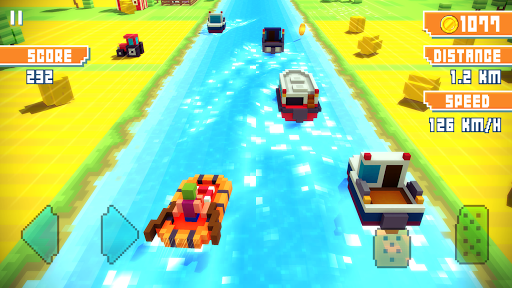 Blocky Highway: Traffic Racing الحاسوب