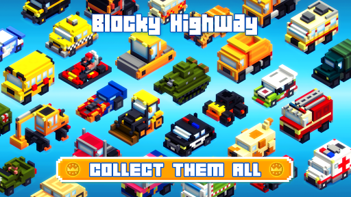 Blocky Highway: Traffic Racing الحاسوب