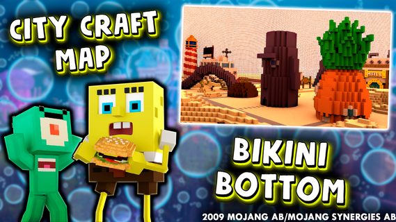 Bikini Bottom City Craft Map PC