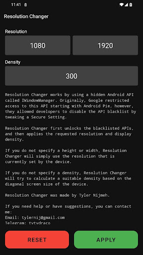 Resolution Changer — Uses ADB پی سی