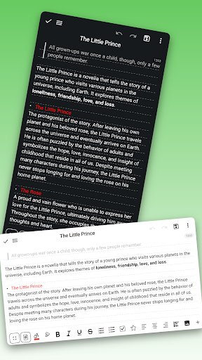 YesWriter: Schrijven, Notities