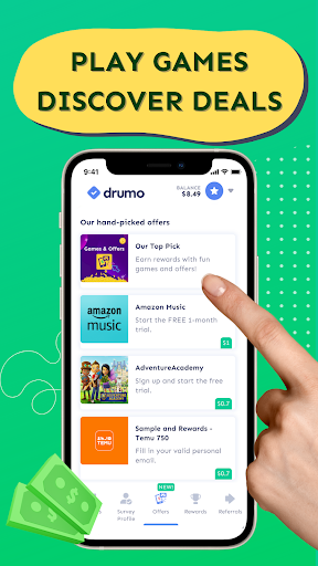 Drumo: Get Paid With Real Cash پی سی