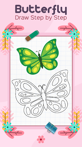 Butterfly Draw Step by Step