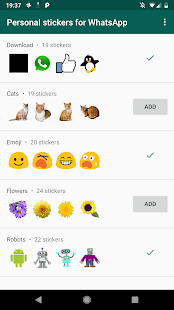 تطبيق Personal stickers لتطبيق WhatsApp الحاسوب