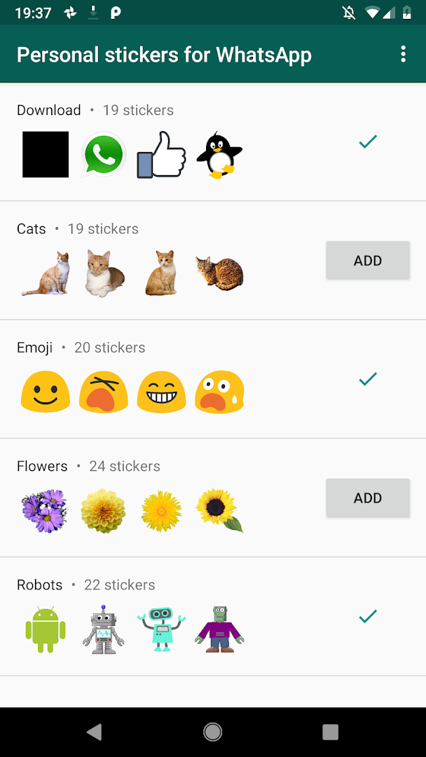 Personal stickers for WhatsApp PC