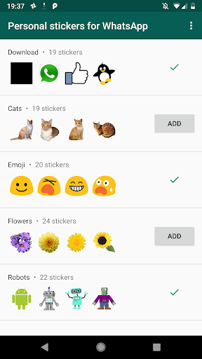 Personal stickers for WhatsApp PC