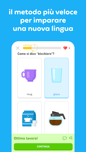 Impara l'inglese con Duolingo