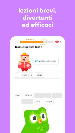 Impara l'inglese con Duolingo