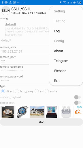 SSHL/SSLH Tunnel پی سی