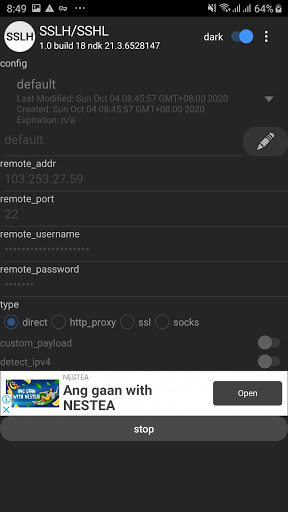 SSHL/SSLH Tunnel پی سی