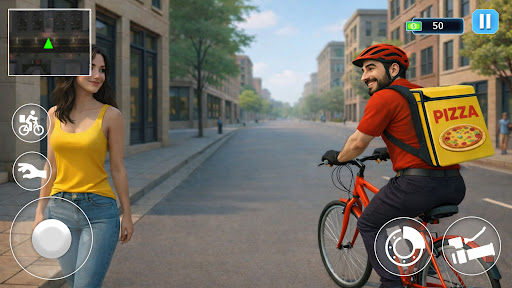 Bicycle Food Delivery Game 3D PC