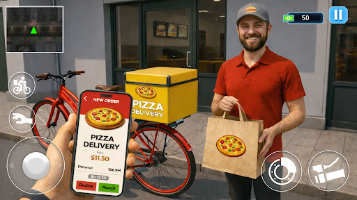 Bicycle Food Delivery Game 3D PC