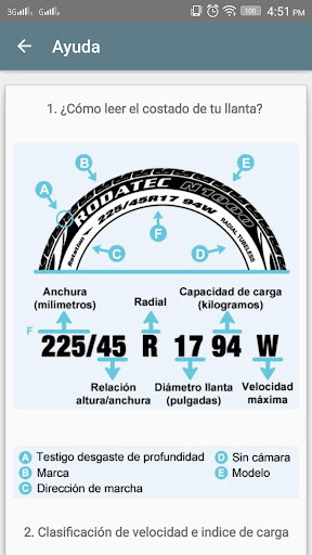 Equivalência pneu para PC