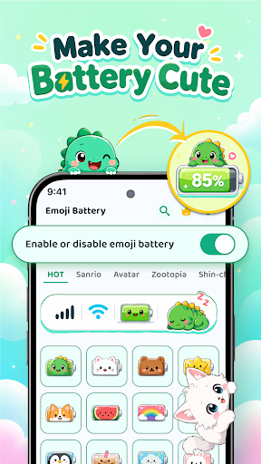 Emoji Battery Status Bar