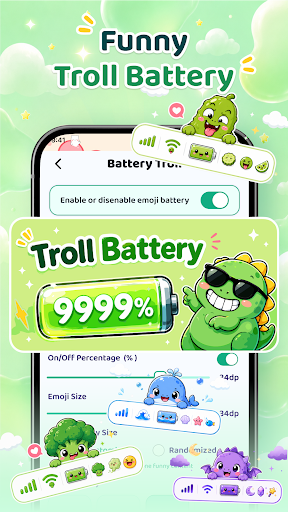 Emoji Battery Status Bar
