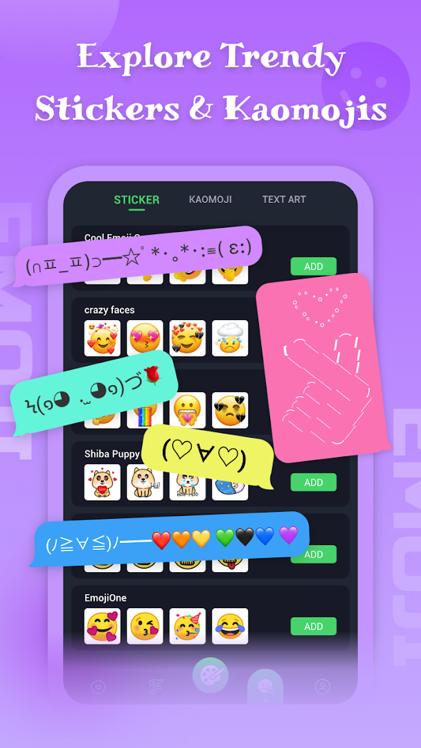 ❤️Emoji keyboard - Cute Emoticons, GIF, Stickers PC