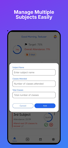 BunkWise: Attendance Bunk Calc PC