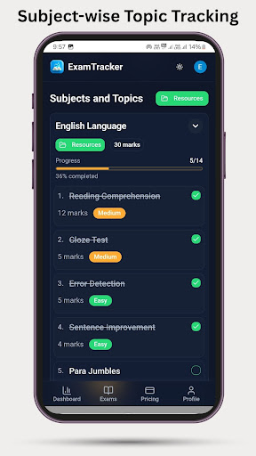 Exam Tracker - Study Resources PC
