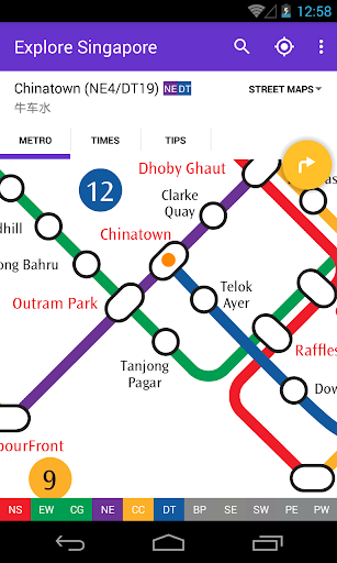 komputer Explore Singapore MRT map