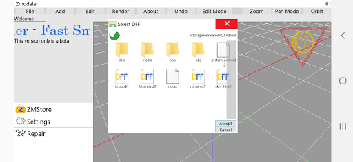 ZModeler for Android PC