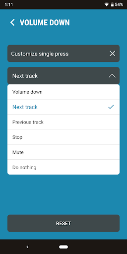 Next Track: Volume button skip