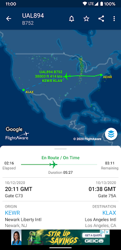 FlightAware Tracking volo PC