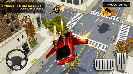 Flying Car Shooting Game: Modern Car Games 2020