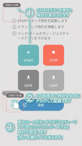 オーバーレイ デジタル クロック PC版