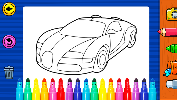 Learn Coloring & Drawing Car Games for Kids PC
