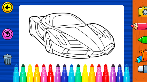 Learn Coloring & Drawing Car Games for Kids PC