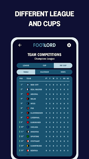 FootLord - Manager di calcio
