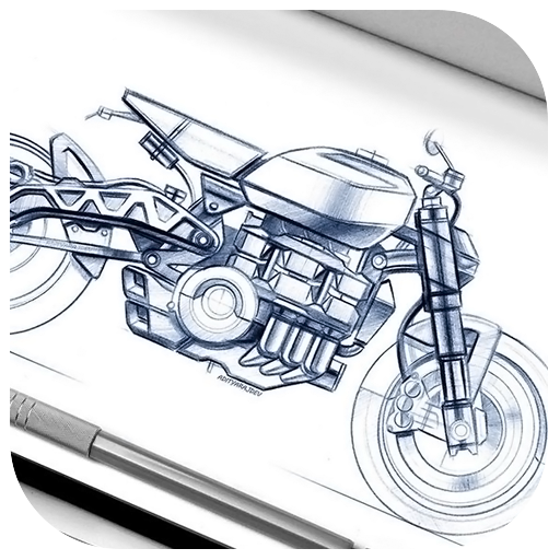 Motorcycle Sketch Drawing PC