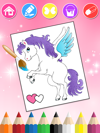 komputer Unicorn Coloring Book for Kids