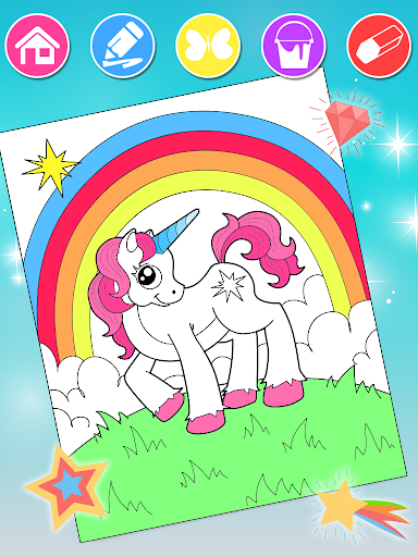 komputer Unicorn Coloring Book for Kids