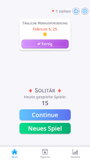 Solitär. Tägliches Patiencen PC