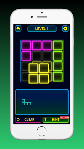 komputer Glow Block Puzzle - Brain