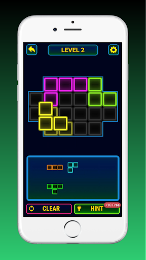 komputer Glow Block Puzzle - Brain
