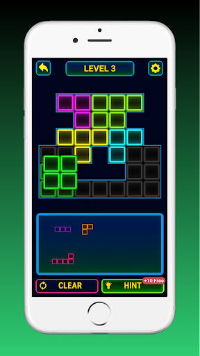 komputer Glow Block Puzzle - Brain