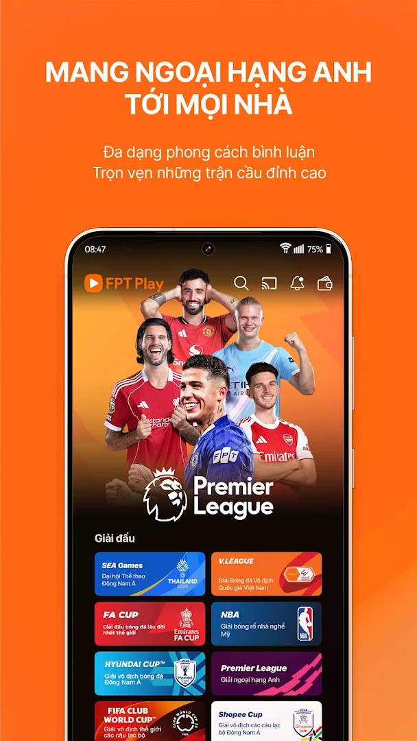 FPT Play - K+, HBO, Serie A, TV... PC