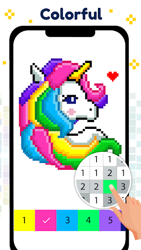 Pixel Art Color by number Game