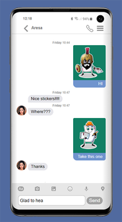 free video calling stickers for chat & text